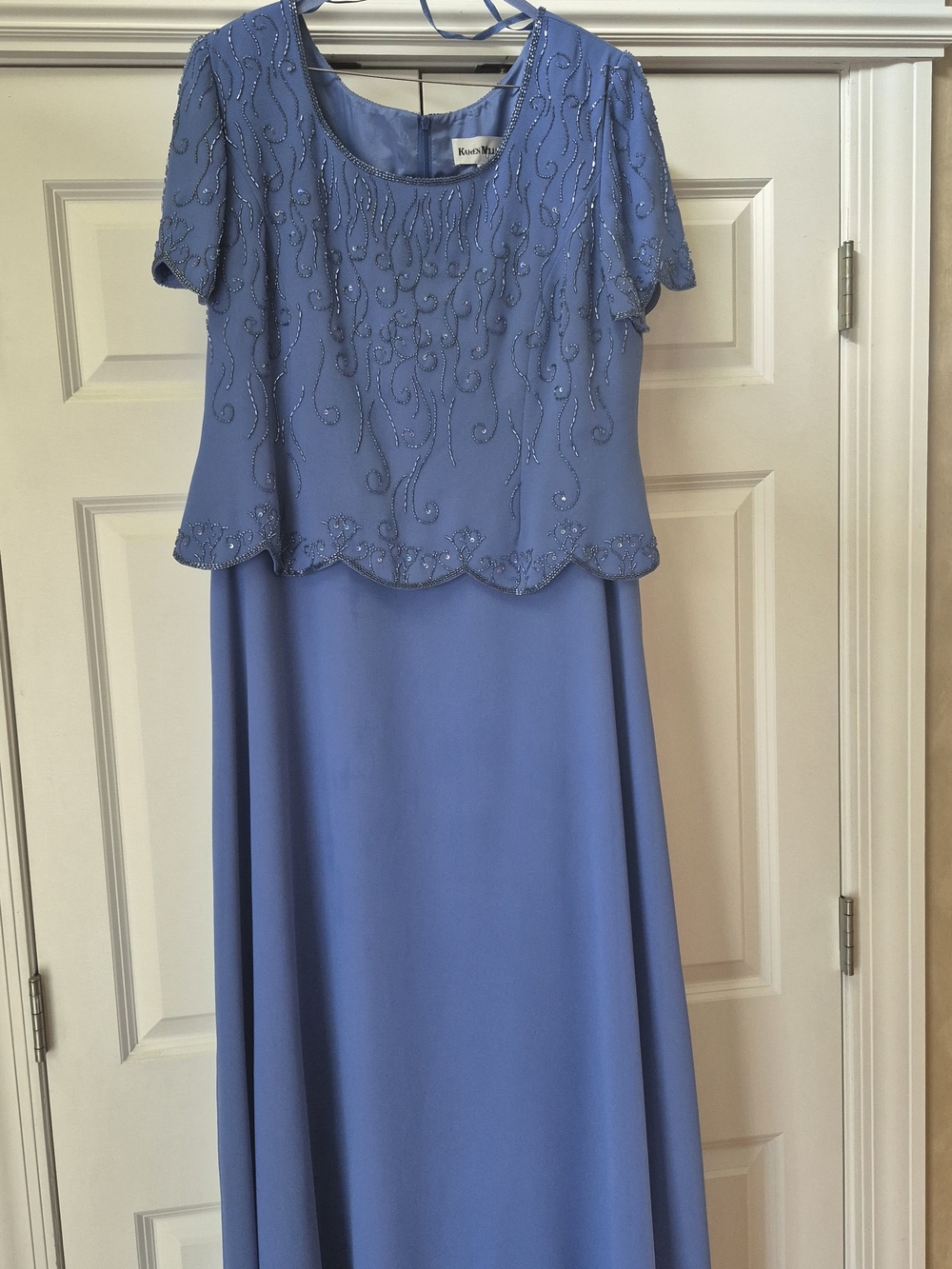 Karen Millen Periwinkle Beaded Maxi Dress
